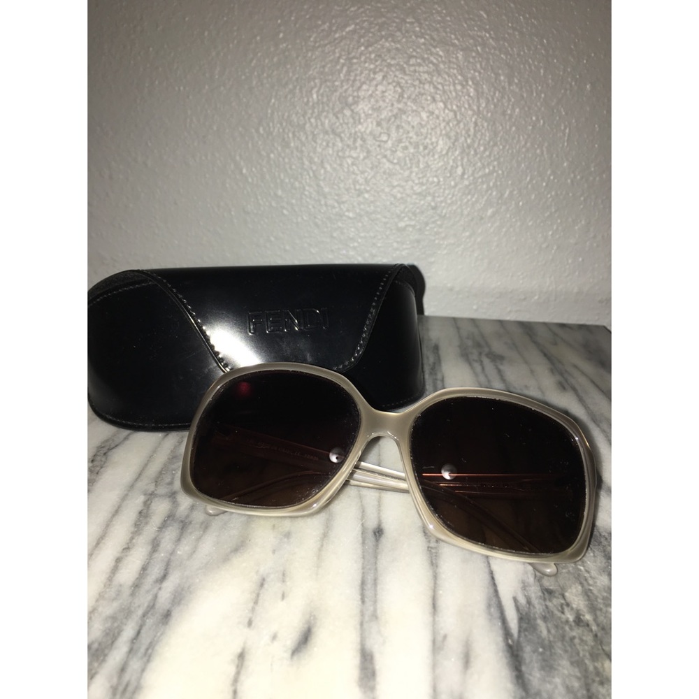 FENDI Rhinestone Gray Sunglasses